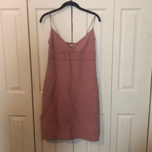 100% silk tailored midi dress